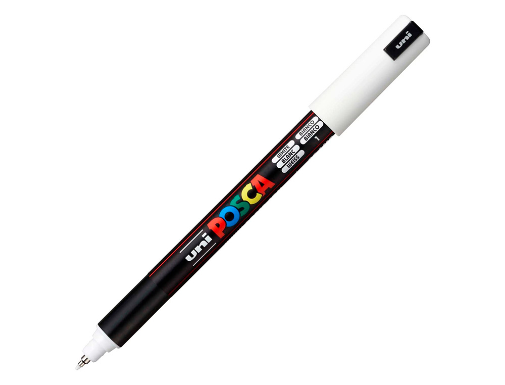 MARQUEUR POSCA PC1MR BASE EAU POINTE CALIBREE EXTRA FINE    0,7MM BLANC              SANS/ODEURS/ALCOOL/SOLVANT TOUS