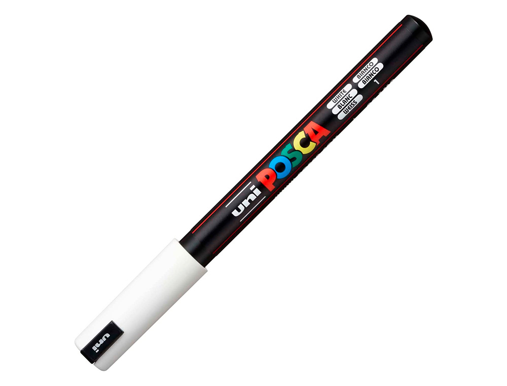 MARQUEUR POSCA PC1MR BASE EAU POINTE CALIBREE EXTRA FINE    0,7MM BLANC              SANS/ODEURS/ALCOOL/SOLVANT TOUS