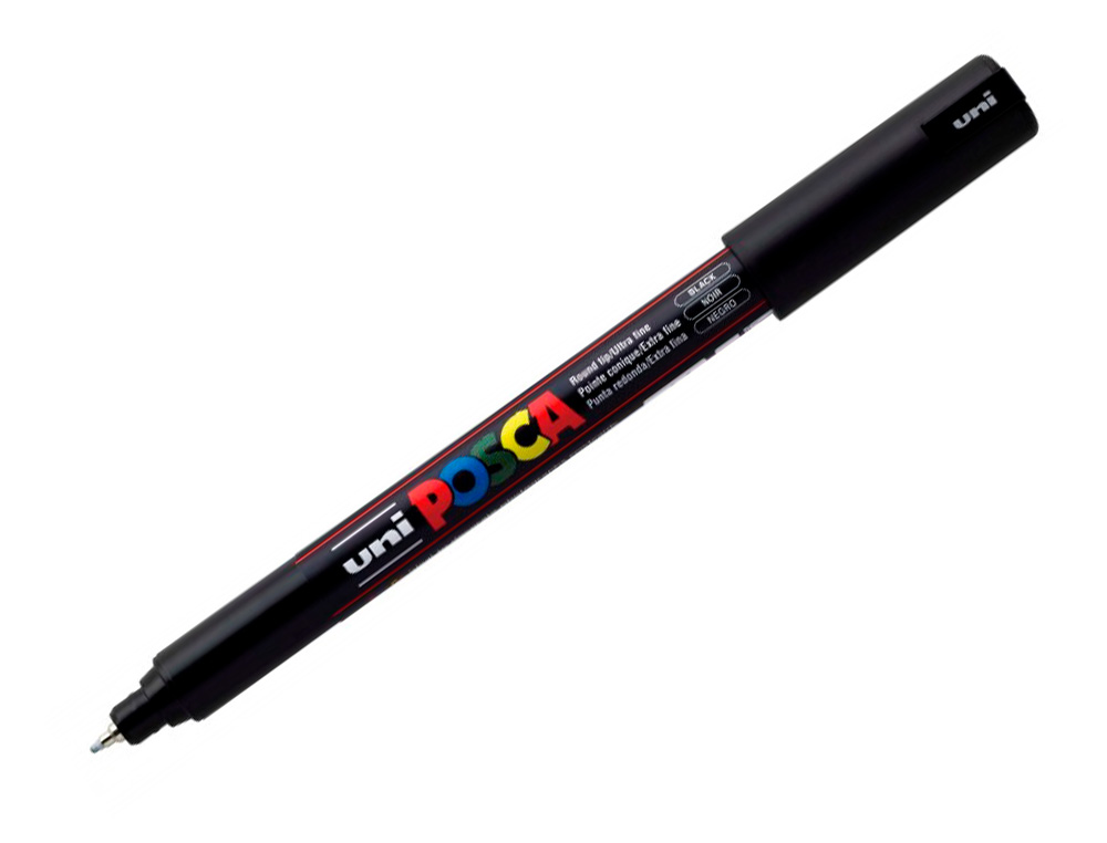 MARQUEUR POSCA PC1MR BASE EAU POINTE CALIBREE EXTRA FINE    0,7MM NOIR               SANS/ODEURS/ALCOOL/SOLVANT TOUS