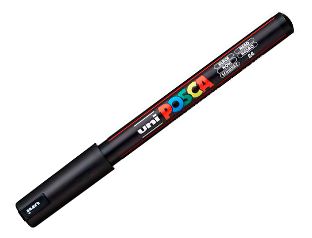 MARQUEUR POSCA PC1MR BASE EAU POINTE CALIBREE EXTRA FINE    0,7MM NOIR               SANS/ODEURS/ALCOOL/SOLVANT TOUS