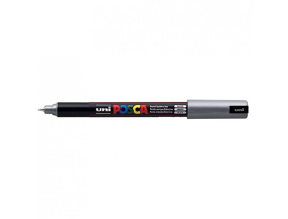 MARQUEUR POSCA PC1MR BASE EAU POINTE CALIBREE EXTRA FINE 0,7MM ARGENT SANS/ODEURS/ALCOOL/SOLVANT TOUS