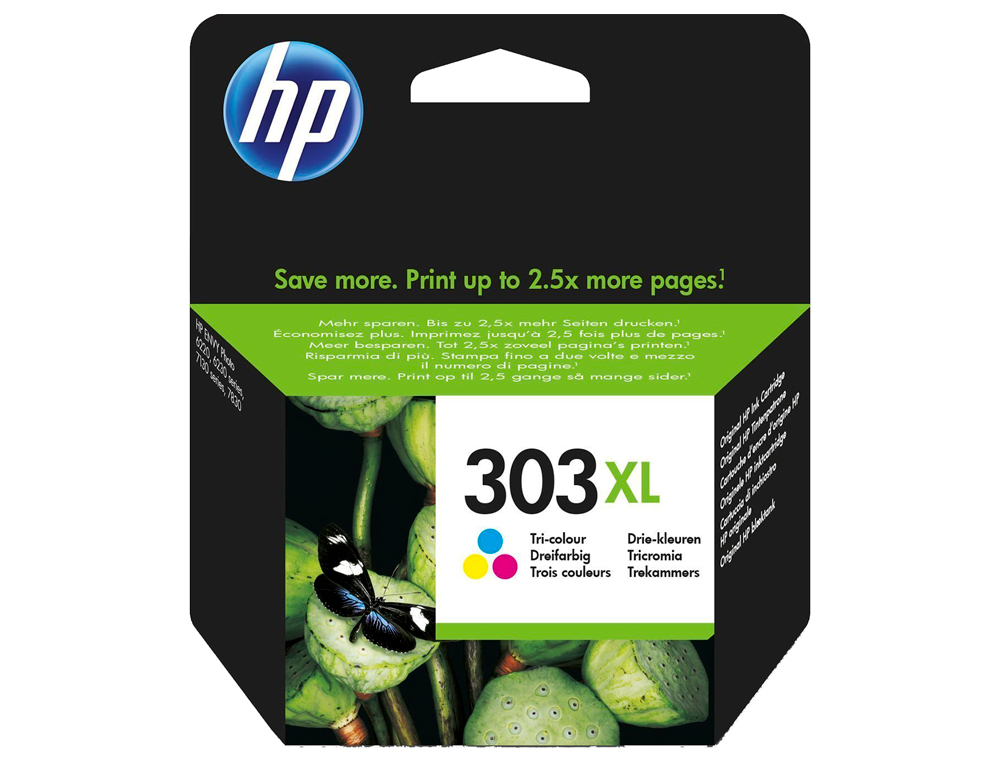 CARTOUCHE HP 303XL JET D'ENCRENVY PHOTO 6230/7130/7830 3 COULEURS MAGENTA/JAUNE/CYAN 415P