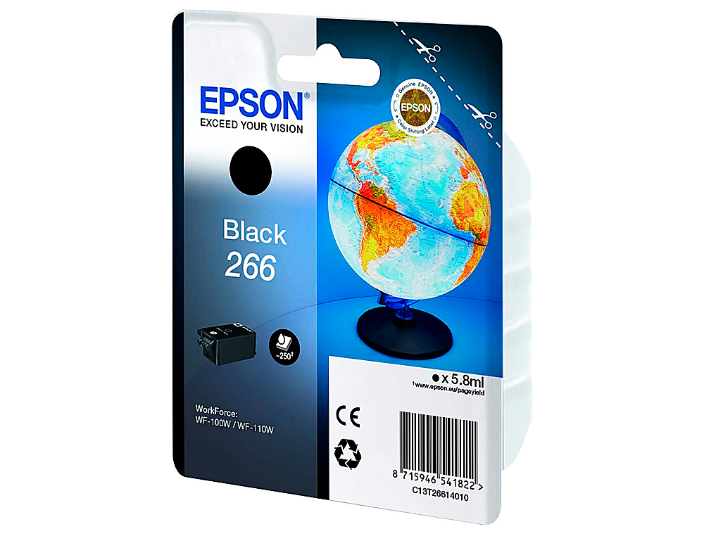 CARTOUCHE EPSON 266 GLOBE T26614010 COULEUR NOIR
