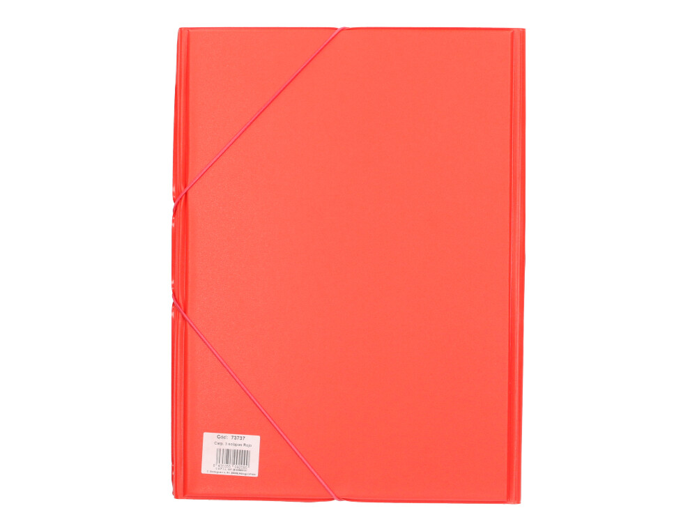CHEMISE LIDERPAPEL CARTON REMBORD DOS FLEXIBLE A4+ 320X240MM 3 RABATS LASTIQUE COLORIS ROUGE