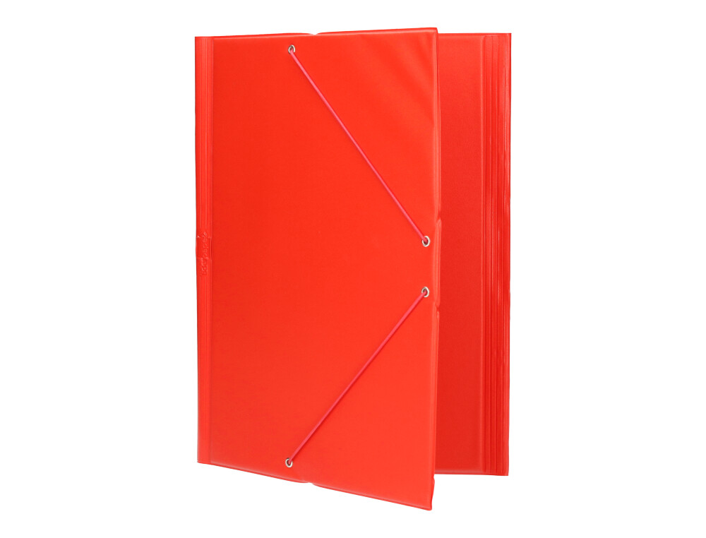 CHEMISE LIDERPAPEL CARTON REMBORD DOS FLEXIBLE A4+ 320X240MM 3 RABATS LASTIQUE COLORIS ROUGE