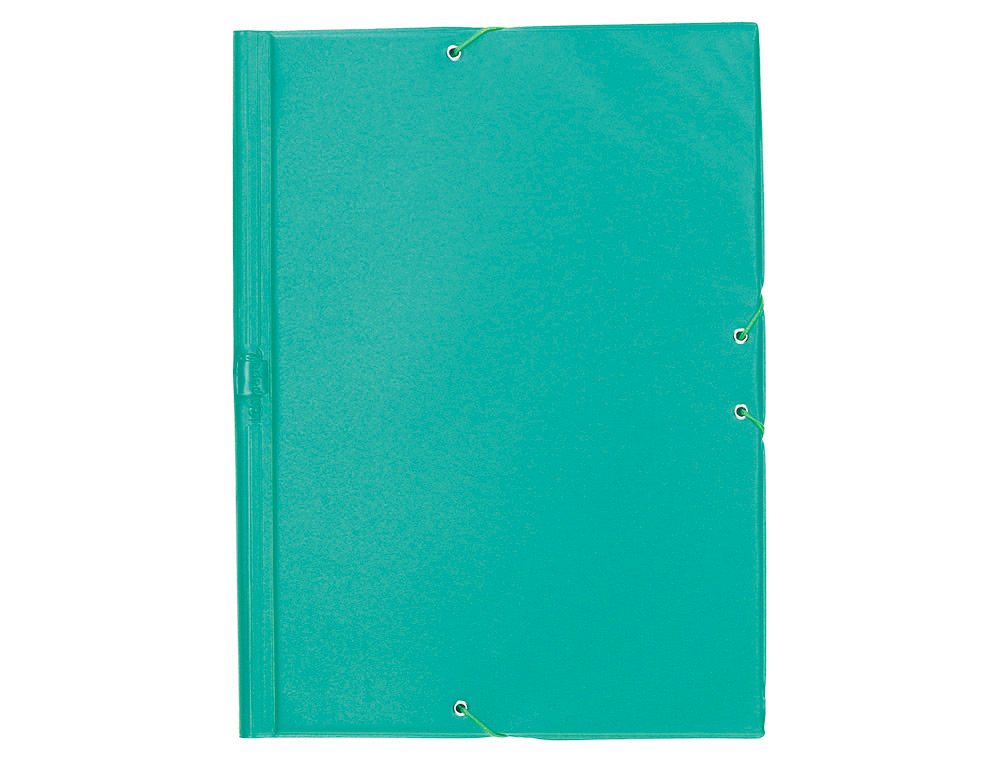 CHEMISE LIDERPAPEL CARTON REMBORDÉ DOS FLEXIBLE A4+ 320X240MM 3 RABATS ÉLASTIQUE COLORIS VERT PISTACHE