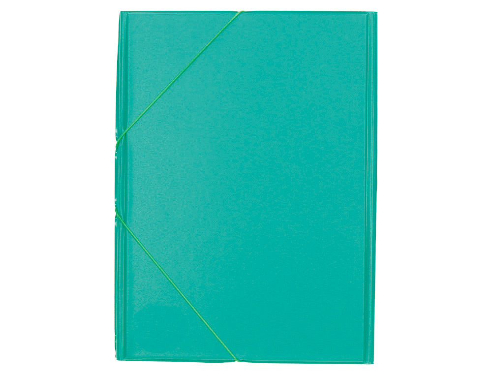 CHEMISE LIDERPAPEL CARTON REMBORDÉ DOS FLEXIBLE A4+ 320X240MM 3 RABATS ÉLASTIQUE COLORIS VERT PISTACHE