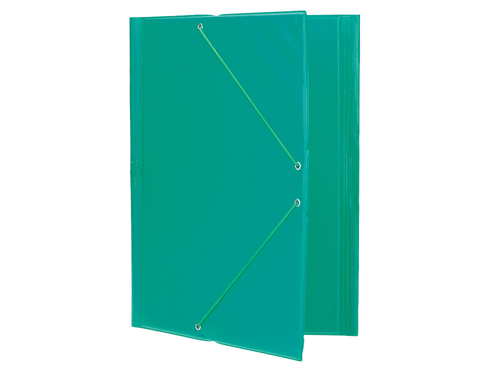 CHEMISE LIDERPAPEL CARTON REMBORDÉ DOS FLEXIBLE A4+ 320X240MM 3 RABATS ÉLASTIQUE COLORIS VERT PISTACHE