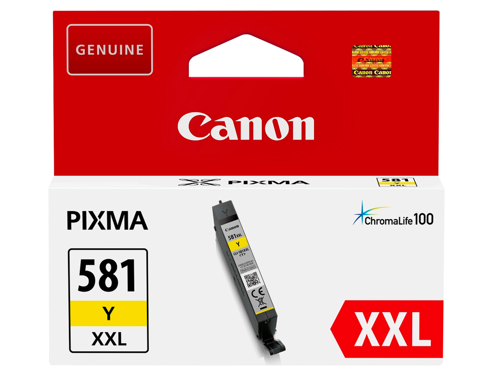 CARTOUCHE CANON JET D'ENCRE 581 XXL TS9550/TS705 COULEUR JAUNE 296P