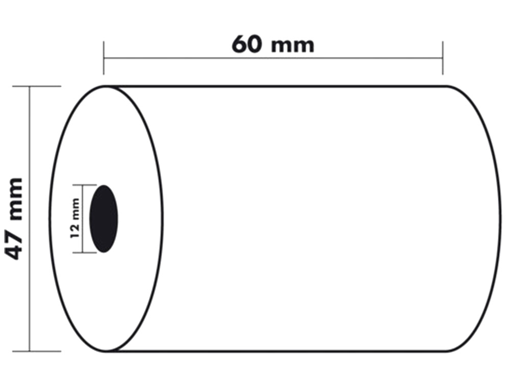 BOBINE THERMIQUE EXACOMPTA TICKETS CARTE BANCAIRE 1 PLI SANS BPA 60X47MM MANDRIN 12MM MÉTRAGE 25M BOÎTE 10 ROULEAUX