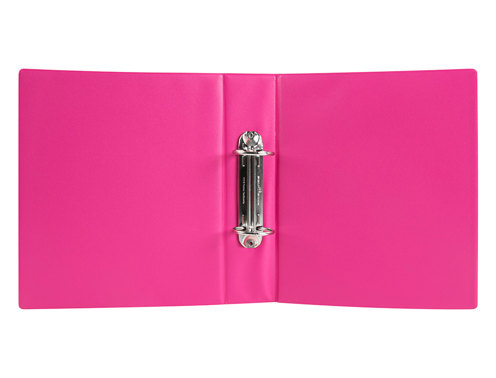 CLASSEUR LIDERPAPEL 2 ANNEAUX RONDS 40MM A5 CARTON REMBORDÉ PVC COLORIS FUCHSIA