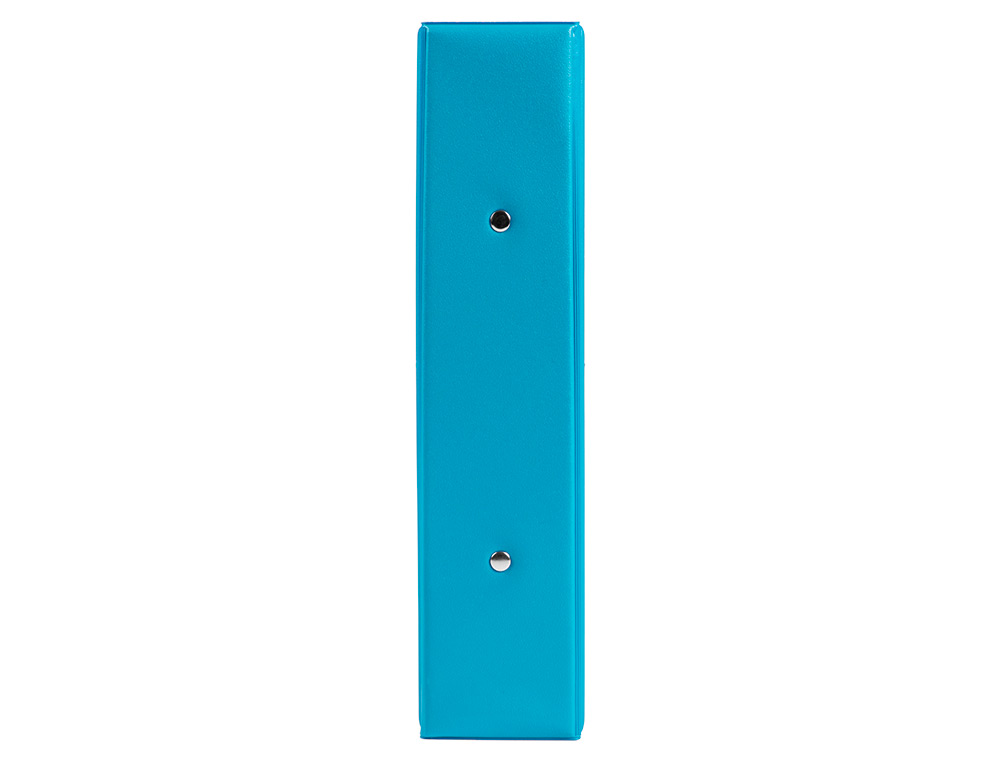 CLASSEUR LIDERPAPEL 2 ANNEAUX RONDS 40MM A5 CARTON REMBORD PVC COLORIS BLEU CIEL