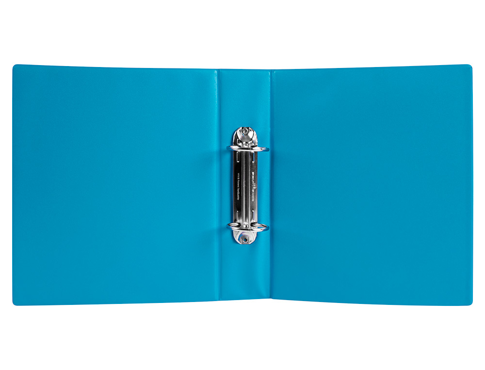 CLASSEUR LIDERPAPEL 2 ANNEAUX RONDS 40MM A5 CARTON REMBORD PVC COLORIS BLEU CIEL