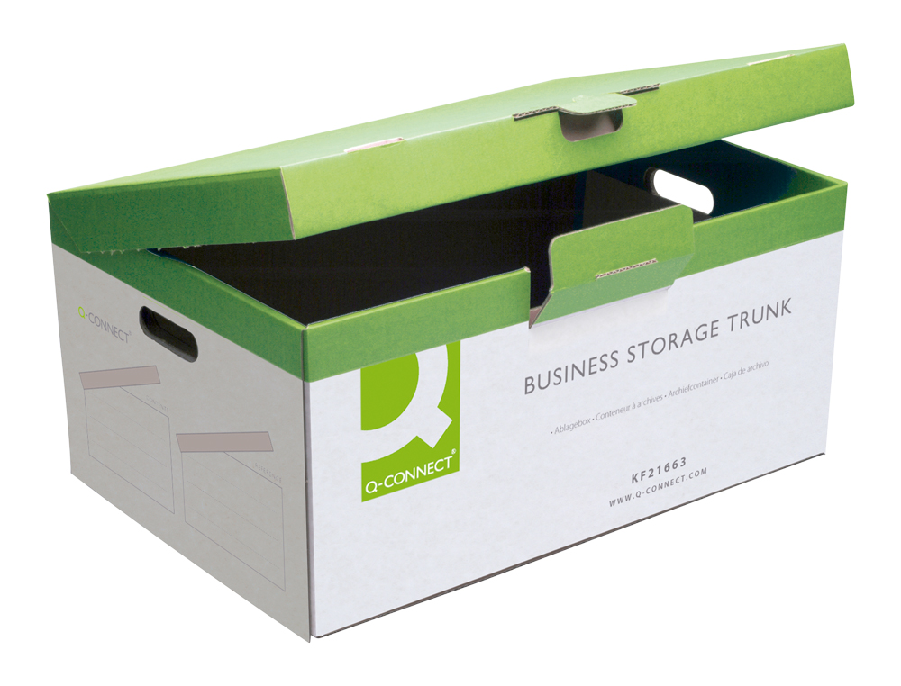 BOÎTE ARCHIVAGE DÉFINITIF Q-CONNECT CARTON POUR 5 BOÎTES A4 DOS 100MM MONTAGE MANUEL 374X540X245MM