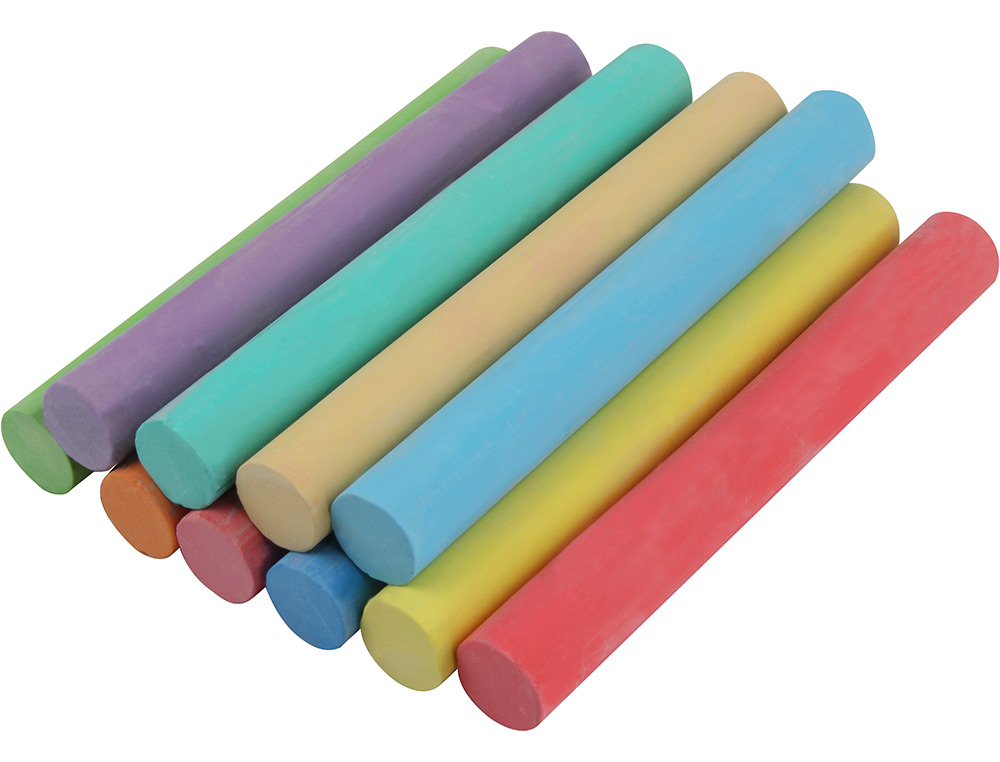 CRAIE LIDERPAPEL ENROBÉE RONDE ANTI-POUSSIÈRE TRACÉ ÉCRITURE DOUCE HYPOALLERGÉNIQUE COLORIS ASSORTIS BOÎTE 100 UNITÉS