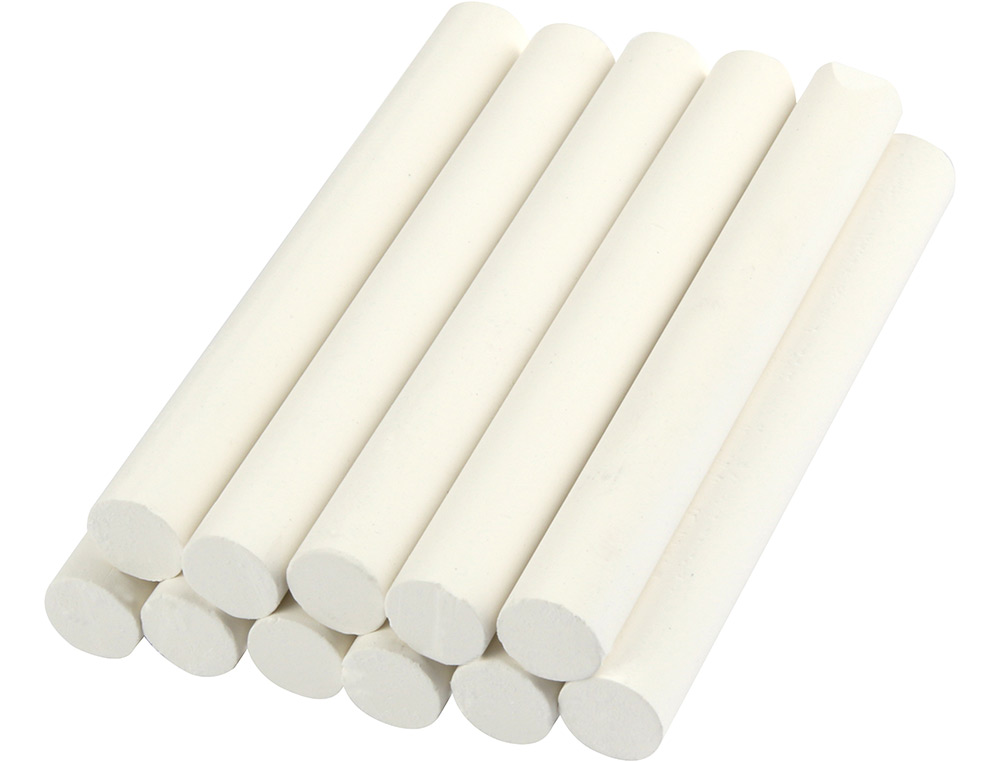 CRAIE LIDERPAPEL ENROBÉE RONDE ANTI-POUSSIÈRE TRACÉ ÉCRITURE DOUCE HYPOALLERGÉNIQUE COLORIS BLANC BOÎTE 10 UNITÉS