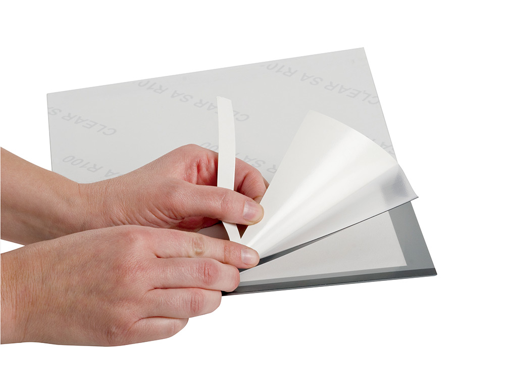 CADRE AFFICHAGE Q-CONNECT MAGNÉTIQUE A4 DOS ADHÉSIF REPOSITIONNABLE COLORIS ARGENT PACK 2 UNITÉS