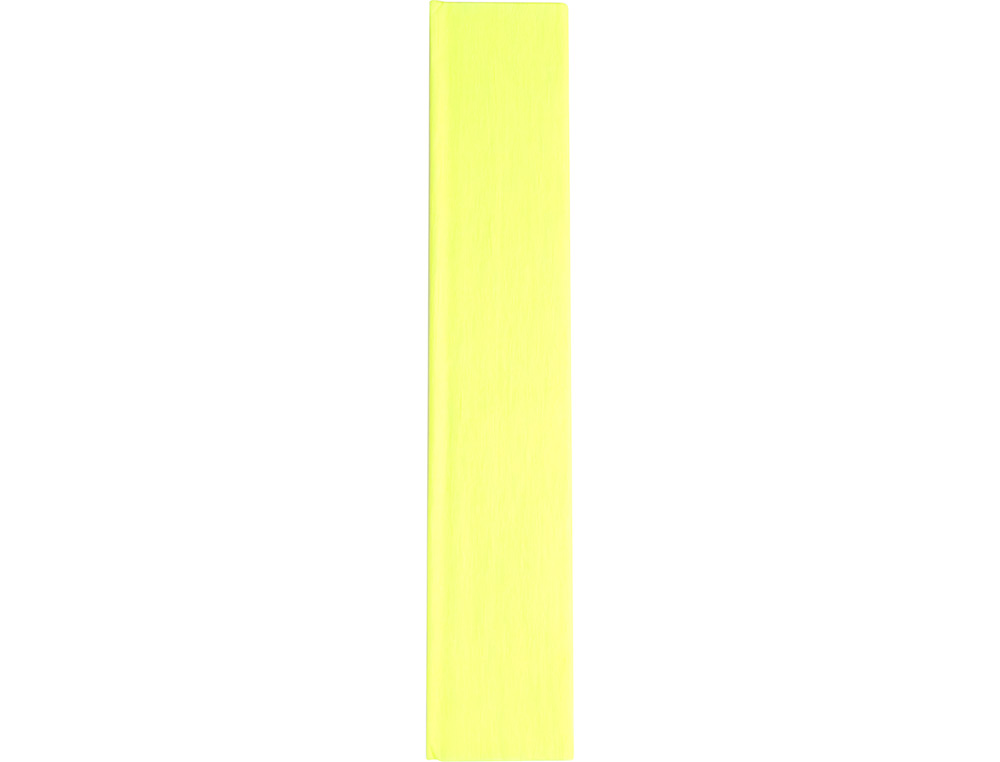 PAPIER CRÉPON LIDERPAPEL 34G/M2 50CMX2.5M UNICOLORE JAUNE FLUORESCENT