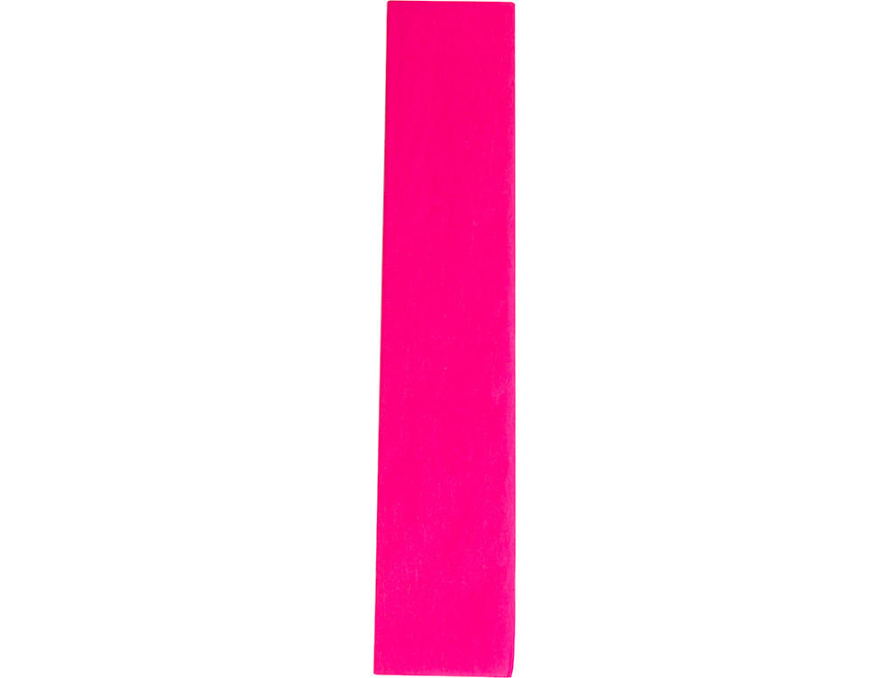 PAPIER CRÉPON LIDERPAPEL 34G/M2 50CMX2.5M UNICOLORE ROSE FLUORESCENT