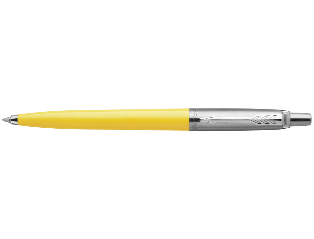 STYLO-BILLE PARKER JOTTER RETRACTABLE POINTE MOYENNE    FINITION JAUNE BRILLANTE AVEC 1 RECHARGE QUINKFLOW ENCRE