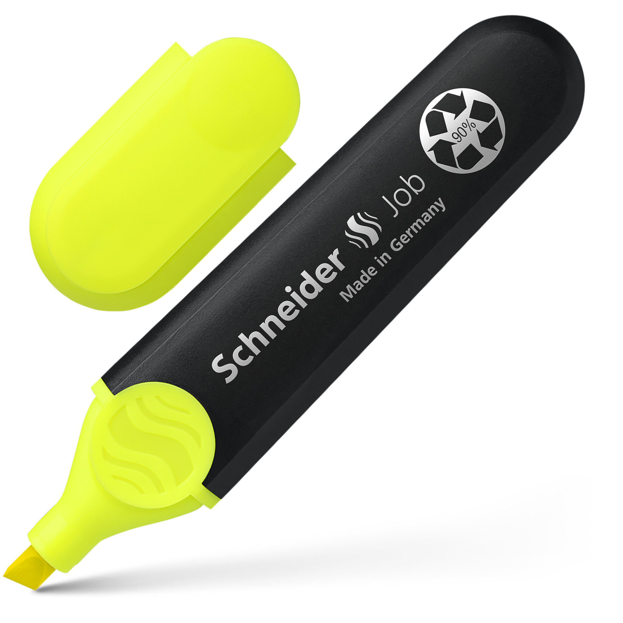 SURLIGNEUR SCHNEIDER JOB POINTE BISEAUTEE RECHARGEABLE AVEC MAXX 660 REFILL STATION RESISTE EVAPORATION JAUNE