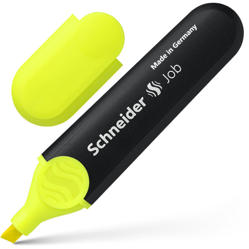SURLIGNEUR SCHNEIDER JOB POINTE BISEAUTEE RECHARGEABLE AVEC MAXX 660 REFILL STATION RESISTE EVAPORATION JAUNE
