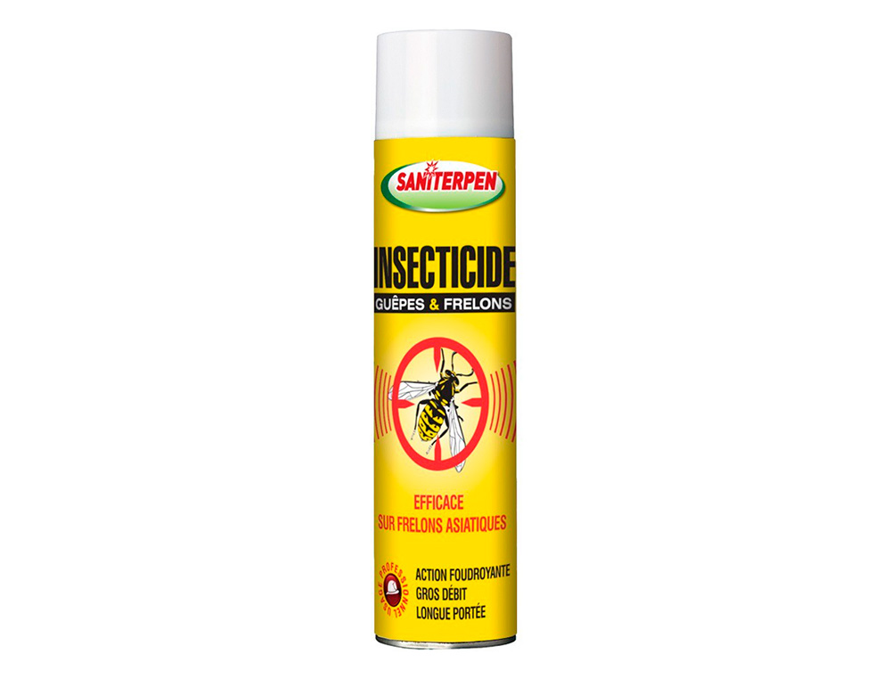 INSECTICIDE SANITERPEN GUEPES ET FRELONS USAGE EXTERIEUR LONGUE PORTEE 4M AEROSOL 600ML
