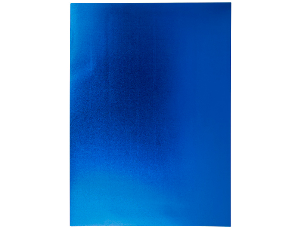 PLAQUE MOUSSE LIDERPAPEL MTALLISE 50X70CM 60G/M2 PAISSEUR 2MM UNICOLORE BLEU
