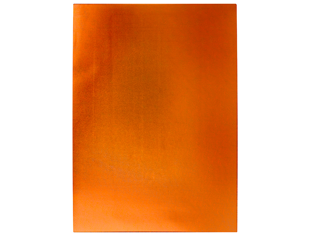 PLAQUE MOUSSE LIDERPAPEL MÉTALLISÉE 50X70CM 60G/M2 ÉPAISSEUR 2MM UNICOLORE ORANGE