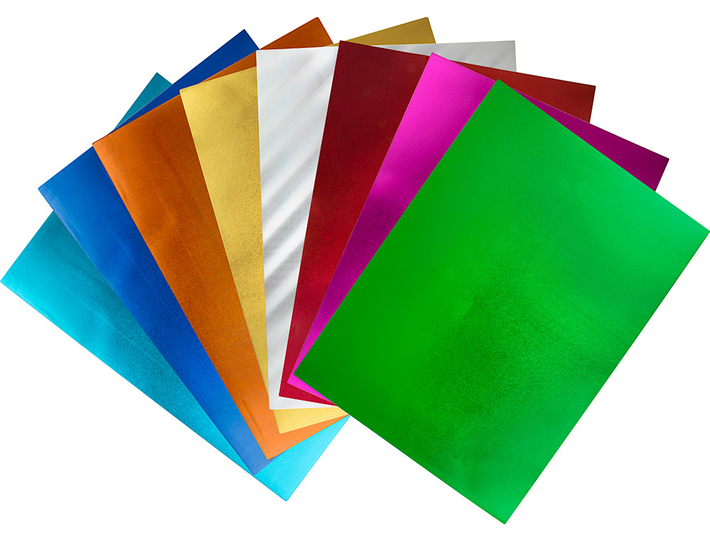 PLAQUE MOUSSE LIDERPAPEL MÉTALLISÉE 50X70CM 60G/M2 ÉPAISSEUR 2MM UNICOLORE ORANGE