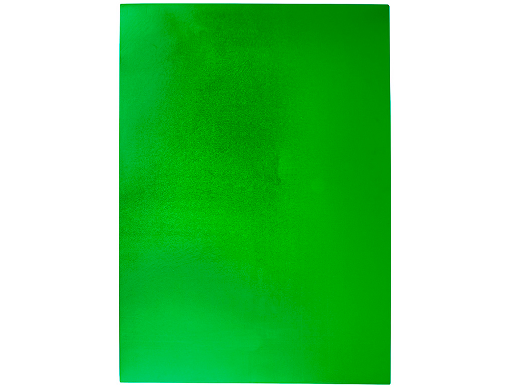 PLAQUE MOUSSE LIDERPAPEL MÉTALLISÉE 50X70CM 60G/M2 ÉPAISSEUR 2MM UNICOLORE VERT