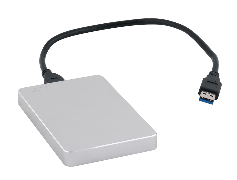 DISQUE DUR Q-CONNECT EXTERNE USB 3.0 1TB COLORIS ARGENT