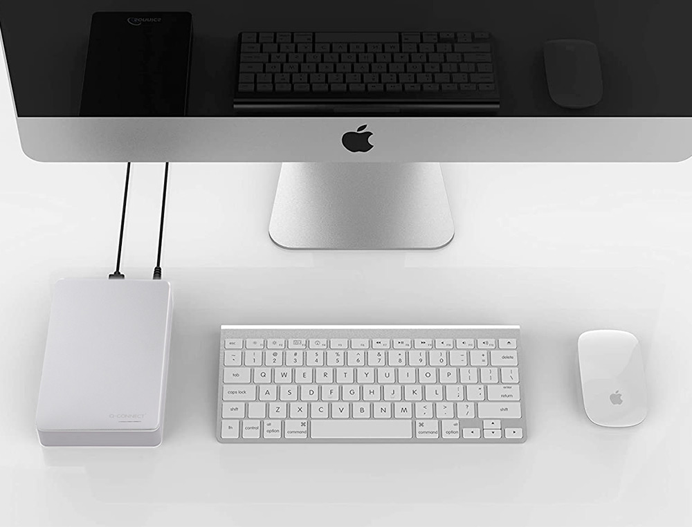 DISQUE DUR Q-CONNECT EXTERNE USB 3.0 1TB COLORIS ARGENT
