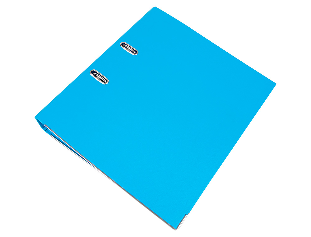 CLASSEUR LEVIER LIDERPAPEL A4 DOCUMENTA CARTON REMBORDÉ 1,9MM DOS 52MM RADO MÉTALLIQUE COLORIS BLEU CIEL