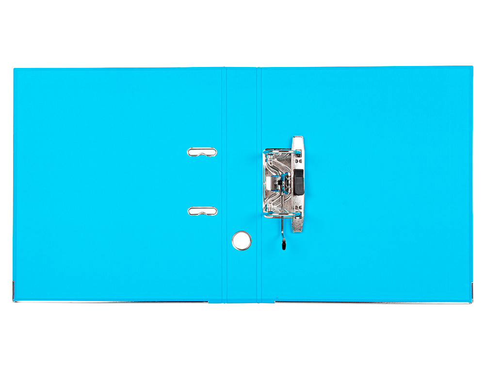 CLASSEUR LEVIER LIDERPAPEL A4 DOCUMENTA CARTON REMBORDÉ 1,9MM DOS 52MM RADO MÉTALLIQUE COLORIS BLEU CIEL