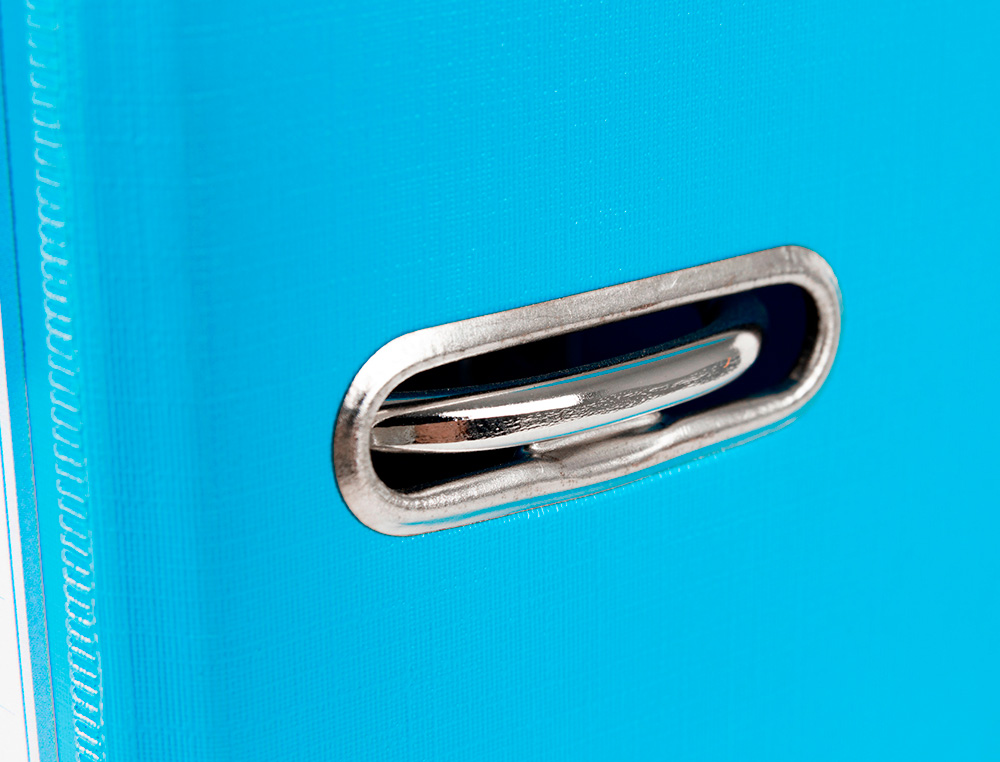 CLASSEUR LEVIER LIDERPAPEL A4 DOCUMENTA CARTON REMBORDÉ 1,9MM DOS 52MM RADO MÉTALLIQUE COLORIS BLEU CIEL