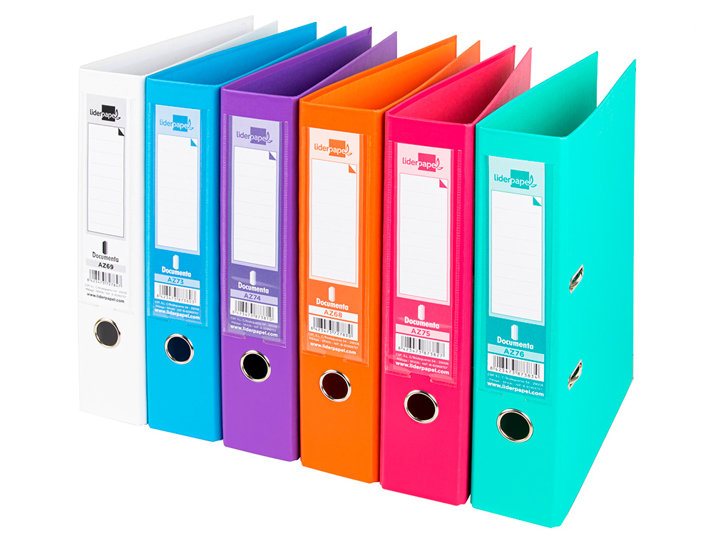 CLASSEUR LEVIER LIDERPAPEL A4 DOCUMENTA CARTON REMBORDÉ 1,9MM DOS 75MM RADO MÉTALLIQUE COLORIS ASSORTIS TRENDING