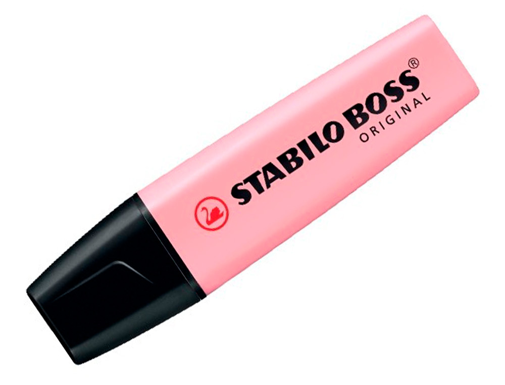 SURLIGNEUR STABILO BOSS PASTEL TRACÉ 2/5MM POINTE BISEAUTÉE ENCRE UNIVERSELLE BASE EAU RÉSISTANTE LUMIÈRE SOUPÇON ROSE