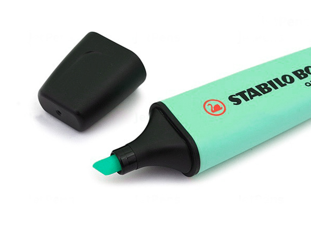 SURLIGNEUR STABILO BOSS PASTEL TRACÉ 2/5MM POINTE BISEAUTÉE ENCRE UNIVERSELLE BASE EAU RÉSISTANTE LUMIÈRE MENTHE À L'EAU