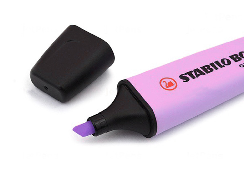 SURLIGNEUR STABILO BOSS PASTEL TRACÉ 2/5MM POINTE BISEAUTÉE ENCRE UNIVERSELLE BASE EAU RÉSISTANTE LUMIÈRE BRUME LILAS