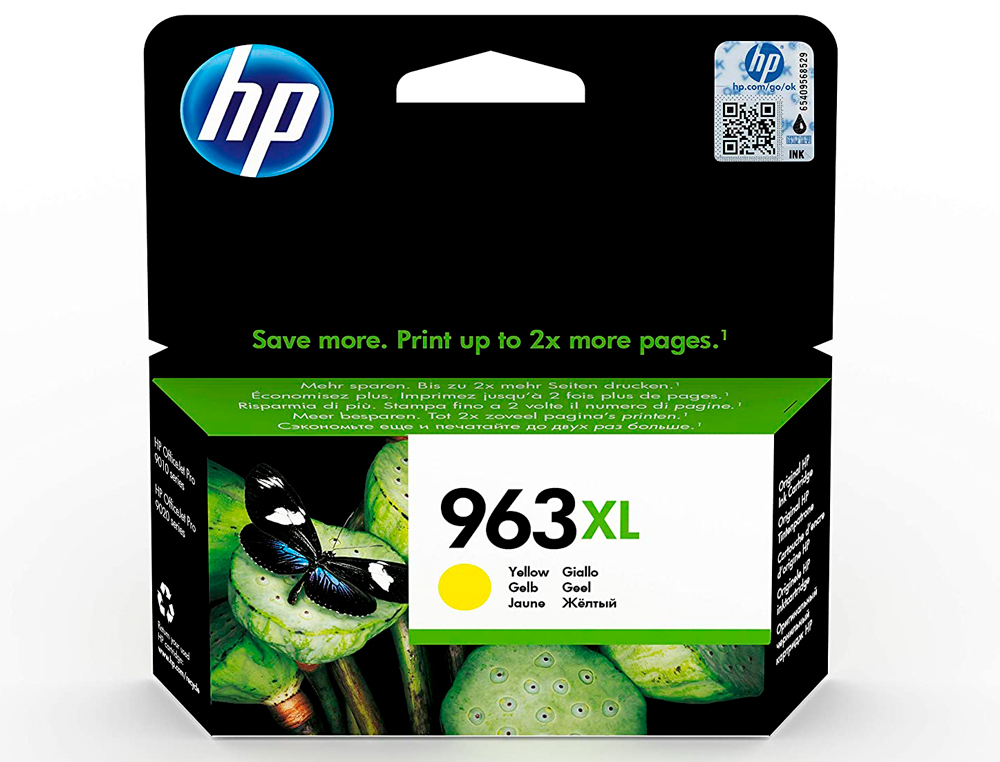 CARTOUCHE HP JET ENCRE 963 XL OFFICEJET PRO 9010 - 9020 / 9022 / 9023 / 9025 1600 PAGES JAUNE