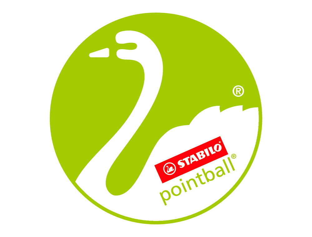STYLO-BILLE STABILO POINTBALL RETRACTABLE RECHARGEABLE PLASTIQUE RECYCLE 3500M D'ECRITURE GRIP ANTIDERAPANT VERT