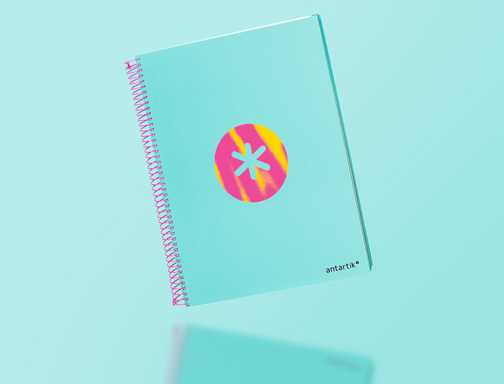 CAHIER SPIRALE ANTARTIK A4 120F 100G REMBORDE 5X5MM MICRO-PERF 5 BANDES 4 TROUS TRENDING 2020 TURQUOISE