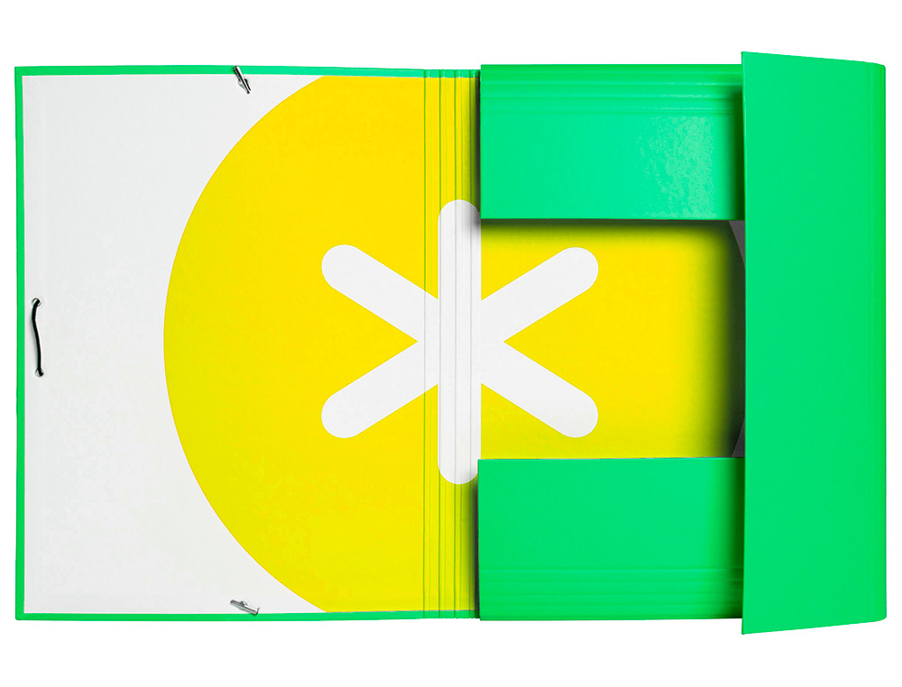 CHEMISE ANTARTIK CARTON REMBORDE A4+ 3 RABATS         ELASTIQUE COLORIS VERT