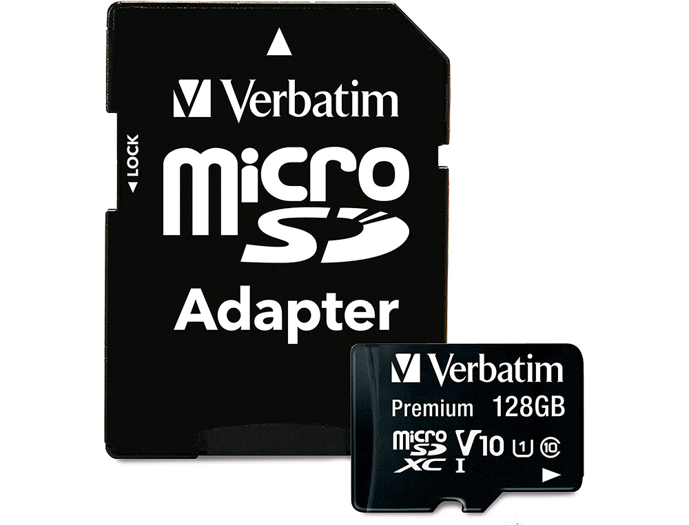 MICRO SDHC VERBATIM 128GB CLASSE 10 AVEC ADAPTATEUR IDEAL VIDEOS QUALITE CINEMA HD 3D VITESSE ECRITURE
