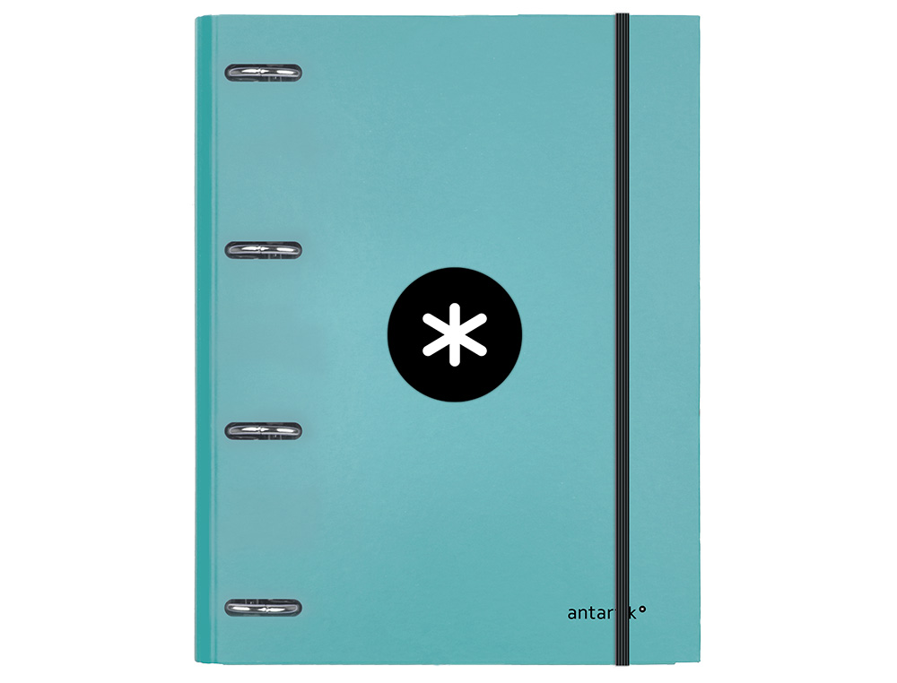 CLASSEUR ANTARTIK 4 ANNEAUX RONDS 25MM A4 CARTON REMBORDE FEUILLETS MOBILES Q5X5 COLORISMENTHE