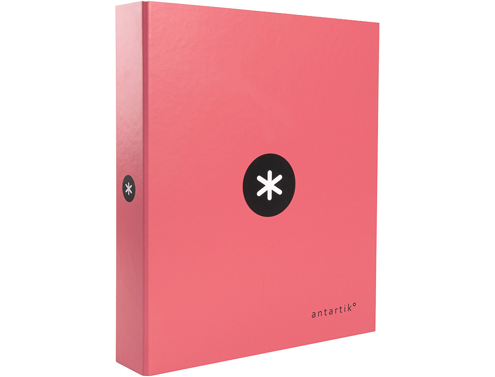 CLASSEUR ANTARTIK 4 ANNEAUX END 40MM A4+ CARTON REMBORDE    COLORIS CORAIL