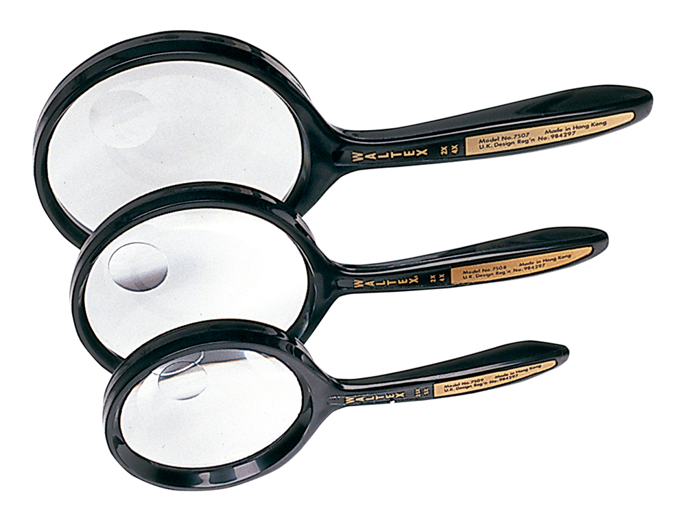 LOUPE Q-CONNECT BIFOCALE EN VERRE DIAM. 50MM POIGNEE COURBEE COLORIS NOIR