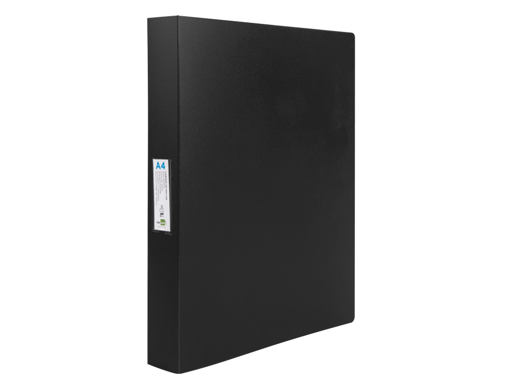 CLASSEUR LIDERPAPEL 4 ANNEAUX 25MM A4 260X315MM POLYPROPYLENE DOS 40MM PORTE-CARTES VISITE COLORIS