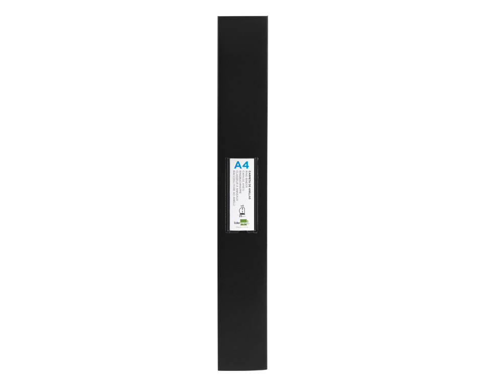 CLASSEUR LIDERPAPEL 4 ANNEAUX 25MM A4 260X315MM POLYPROPYLENE DOS 40MM PORTE-CARTES VISITE COLORIS